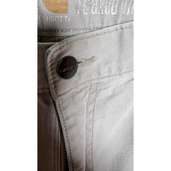 Carhartt Rugged Flex Relaxed Fit Canvas Work Pants Mens 32x36 Light Tan - Picture 5 of 11